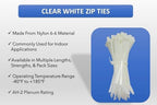 Kable Kontrol Cable Zip Ties, 20 Inch 100 Pcs HD 300lbs Test, Natural White - Image 3