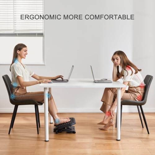 HUANUO Adjustable Foot Rest for Under Desk with Massage Surface and Tilt - Image 4