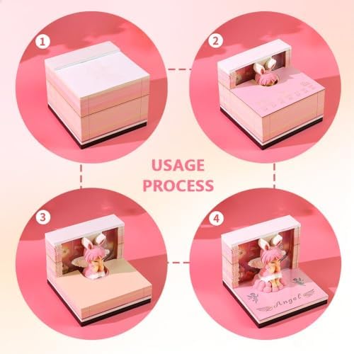 3d Calendar 2027,Hand Tear DIY Art 3d Calendar,Perfect Combination Of Artistic And Practical Design With Lights,Suitable For Note Taking,Decorative Ornaments,Holiday Gifts (Angel Anne) - Image 5