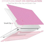 DONGKE Case for MacBook Pro 13 Inch (2026-2020 Models A2338 M2 M1/A2251/A2289), Pink Stripes Hard Shell Case with Keyboard Protector, Compatible with Retina Display and Touch Bar - Image 6