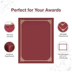 Red Certificate Holders (50 Packs), Diploma Covers Gold Foil Border - Image 4