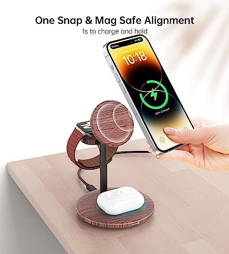 XooFly 3 in 1 Magnetic Wireless Charging Station for Apple Devices,15W - Image 2