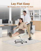 Blvornl Office Chair Mat for Hardwood Floor, 45"*53.1" Desk Computer Chair Mat for Hard Wood, Large Anti-Slip Hard Floor Protector Rolling Chair Mat, PVC Mat Desk Rug for Office and Home Silver Grey - Image 3