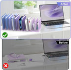 File Organizer for Desk, 11-Section Vertical File Sorter, Paper Holder Organizer Standing Metal File Folder for Office Home Classroom, Purple - Image 7