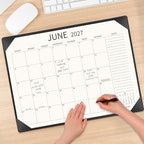 Desk Calendar 2026-2027 Large 22x17, July 2026 - December 2027, 18 Months Big Desk Pad Calendar with Desktop Mat for Home Office School Planning, Black - Image 3