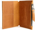 Leather Insert for Pocket Size Notebook (4" x 5.1") – Handmade Notebook Organizer with Card Slots & Zipper Pocket, Refillable Journal Insert, Travel Notebook Insert, Planner Insert, Warm Brown by Unknown