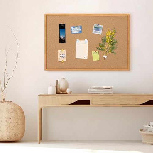 Cork Board Bulletin Board 24 x 36, Wood Framed Corkboard for Wall - Image 3