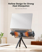 Laptop Holder Stand Desk Mount Clamp with 1/4" Srew, Fits Max 16" MacBook Notebook, Aluminum Large Clamp Clip for Tripod - Image 5