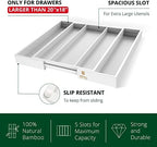 ROYAL CRAFT WOOD Luxury Bamboo Kitchen Drawer Organizer - Silverware Organizer - Utensil Holder and Cutlery Tray with Grooved Drawer Dividers for Flatware and Kitchen Utensils (5 Slot, White) - Image 4