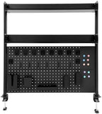 Clamp on Desk Shelf with Pegboard, 39.37" Wide Modern Desktop Organizer Bookshelf with 2 Tier Adjustable Storage Shelf for Home Office Desktop Shelving System - Image 5