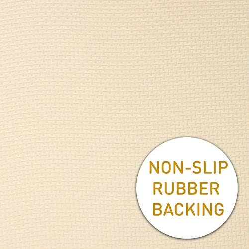 Sweet Home Collection Chair Cushion Memory Foam Pads with Ties Honeycomb Pattern Slip Non Skid Rubber Back Rounded Square 16" x 16" Seat Cover, Herringbone Blue - Image 4