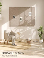 Fluxynara 47.2" x 35.4" Large Bulletin Board, Taupe - Image 6