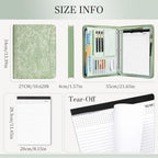 Leathario Portfolio Binder, Padfolio Organizer, 3 Ring Binder with Zipper - Image 2