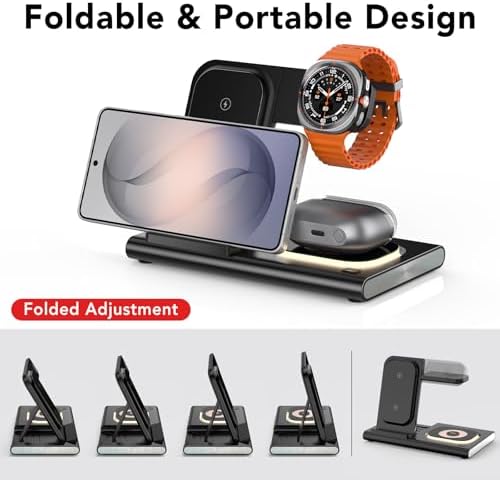 Wireless Charger for Samsung Galaxy Watch 9/Ultra2 Charger, Nightlight - Image 3