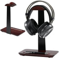 Walnut Wood Headphone Stand with Pen Holder by Unknown