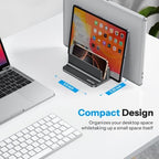 OMOTON 3-Slot Multiple Vertical Laptop Stand, Fits All MacBook, Black - Image 5