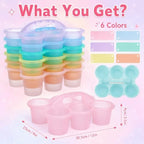gisgfim 6 Pack Classroom Caddy Organizer with Handle, 6 Compartments, Colorful Clear - Image 2