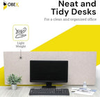 OBEX Panel Desk Mounted PET Privacy Screen, 18" x 72", Sand - Image 4