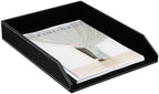 KINGFOM Letter Tray, PU Leather Paper Organizer Tray for Desk, Paper Organizer Storage Holder for Office Home or School A4 Size Black - Image 5