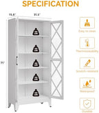 COFaR Metal Kitchen Cabinet, Pantry Storage Cabinets, 71" H Tall White - Image 3