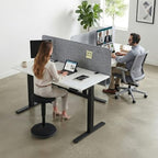Desk Privacy Panel with Wire Management, 47.2" x 22.5" Cubicle Desk Divider - Image 6