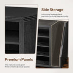 HOOBRO Mail Sorter, Literature Organizer with Adjustable Shelves, Paper Organizer for Office, Home, Wood Countertop File Holders, Mails, Magazines, Black BK41WF01 - Image 7