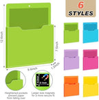 Fuutreo Magnetic Wall File Holder,6pcs,Bright Color,Vertical-large - Image 2