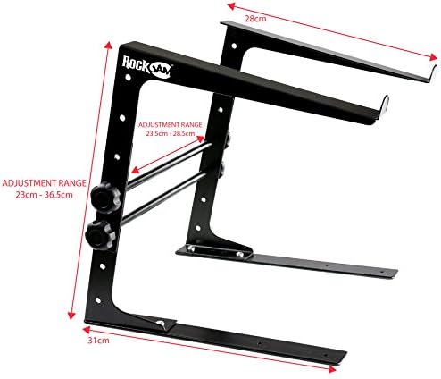 RockJam RJLP1 Adjustable DJ Laptop Stand, Anti Slip Desktop Riser - Image 2