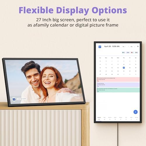 Digital Calendar 27 Inch Touch Screen, Electronic Wall Calendar Chore Chart for Family Monthly/Weekly Planner Rewards Organization, Interactive Large Display Smart Calendar, Desk Mount Included - Image 7