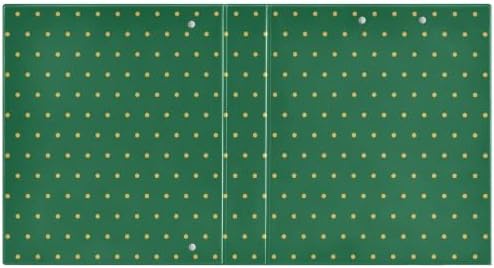 Standard View 3 Ring Binder, Forest Green Gold Polka Dot Durable Flexible Portable Waterproof Hardcover 1.5 Inch D Rings 500-Sheet Capacity Organizer 2PC - Image 3