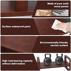 Desk Shelf, 100% Solid Wood Adjustable Desktop Bookshelf, No Tools or Nails Required Retro Tabletop Bookshelf, 130lb Load Capacity for Living Room, Office, for Books, Cookbooks, Walnut Colour - Image 6