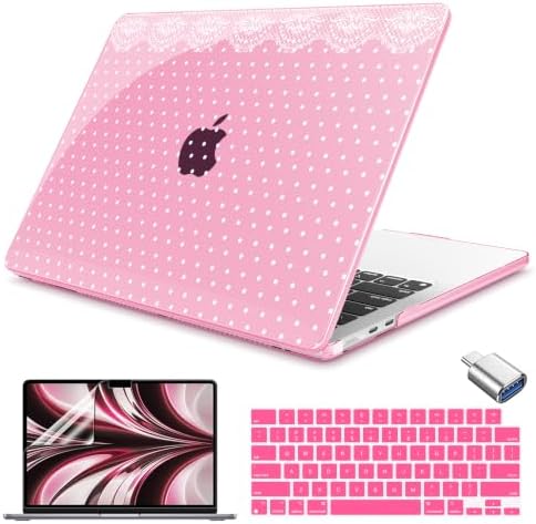 Teryeefi Pink Dots Case Cover for MacBook Air 13.6 inch M5 M4 M3 M2 (2022-2026 Release) by Teryeefi