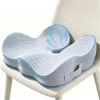 Memory Foam Seat Cushion for Sciatica & Tailbone Pain Relief – Comfort Support for Office Chair, Car Seat, Airplane, Long Sitting Workers & Drivers (Gray) - Image 2
