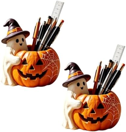 Halloween Ghost Pumpkin Pen Holder, White*2 by Unknown