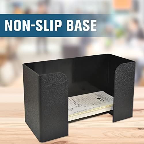 BankSupplies Deposit Ticket Holder 10W x 4D x 6H Black Textured Molded Plastic Desk Organizer for Checks Receipts Deposit Slips and Forms - Image 4