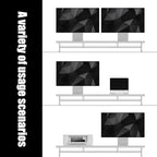 FENSULN Dual‑Tier Monitor Stand for Modern Desk Setup – Minimalist Wooden and Metal Riser Shelf with Transparent Acrylic Feet for Dual Monitors, Laptops, Home Office Aesthetic，White - Image 6