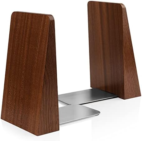 DRELIFAM Wood Handmade Book Ends to Hold Books Large Heavy Duty Bookends for Shelves Decorative Book End for Heavy Books by DRELIFAM