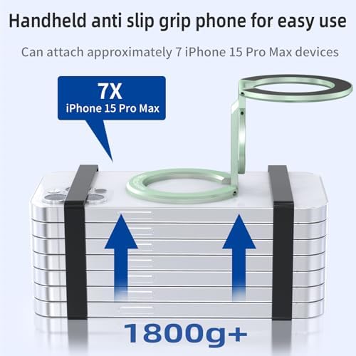 RESPECTED BRO-Magnetic-Phone-Ring-Holder with Dual Rings, Compatible with iPhone 17/16/15/14/13/12, Multifunctional Stand for Office, Gym, Kitchen & All Metal Surfaces, Finger Loop Grip (Light Green) - Image 6