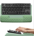 Wrist Rest for Computer Keyboard, 2 in 1 Keyboard Wrist Support Pad, Memory Foam Keyboard Riser Holder Lift Tray with Wrist Pad for Easy Typing for Office Desk, Home, School (Square Green) by Unknown