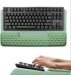 Wrist Rest for Computer Keyboard, 2 in 1 Keyboard Wrist Support Pad, Memory Foam Keyboard Riser Holder Lift Tray with Wrist Pad for Easy Typing for Office Desk, Home, School (Square Green) by Unknown