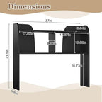 37" Wooden 3-Tier Desktop Bookshelf - Image 2
