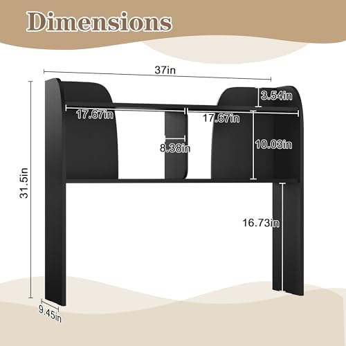 37" Wooden 3-Tier Desktop Bookshelf - Image 2