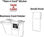 Marketing Holders 6 Pack Vehicle Business Card Holder with Lid and Window Hook Holds 3.5" x 2" Cards or Other Small Printed Materials with Take a Card Sticker On the Go Advertising for Contractors - Image 3