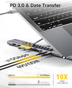 Mukiya USB C Docking Station Dual Monitor, 9 in 1 Laptop Stand with 2 HDMI - Image 5