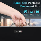 Dalmbox Fire Resistant Document Lock Box Safe Dual Key & Combo, Black - Image 6