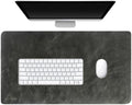 Premium Leather Desk Mat, Full Grain Leather Desk Pad Protector & Desk Blotter, Waterproof Non-Slip Writing Surface for Keyboard, Mouse & Laptop, Desk Pad for Home & Office (Onix, Small) by FinecraftedLeatherGoods