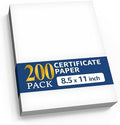 200 Certificate Paper 8.5 x 11 for Printing - Blank Certificate Papers for Award Certificates & Diploma Paper - Premium White Award Papers Cardstock for Awards & Certificates Graduation by Juzari