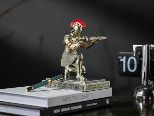 Roman Praetorian Warrior Knight Pen Holder Desk Ornament Bronze - Image 4