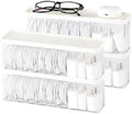 Cord Storage Organizer Box with Lid, Easy Organizer Without Cable Ties, Clear Electronics Organizer for Home Office Desk (Stackable-4Pack) by Unknown