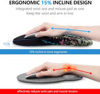 Mouse Pad Wrist Support, Laokiiy 2 in1 Keyboard Wrist Rest+ Ergonomic Mouse Pad, Non-Slip Wrist Rest for Computer Keyboard, Made Easy Typing & Relieve Wrist Pain(Flower) - Image 2